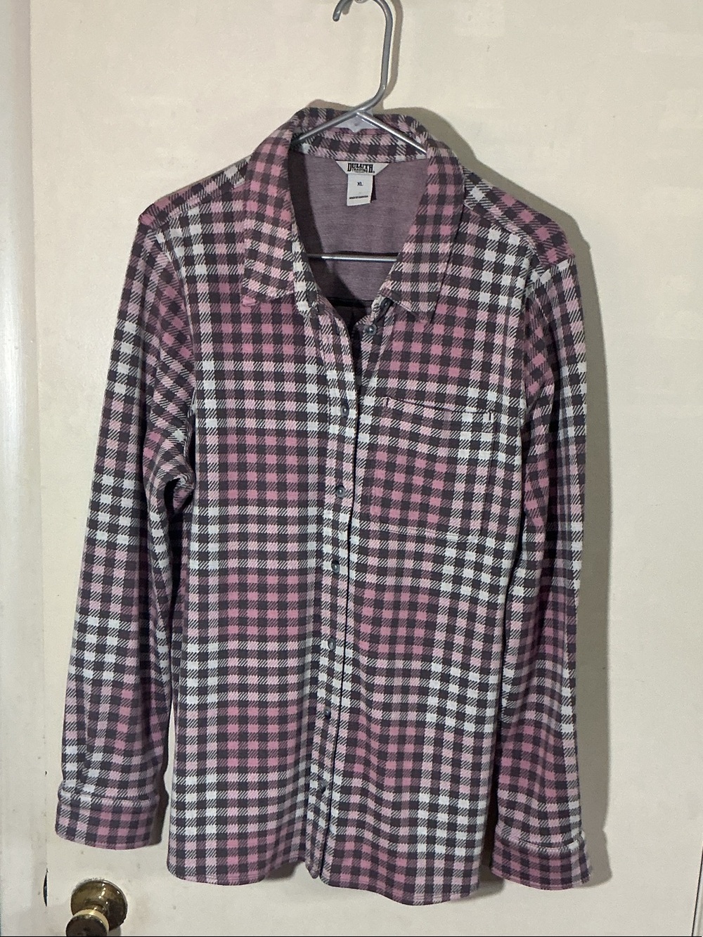 Women’s Duluth Trading knit plaid shirt